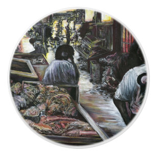 Aquatic, yet kissed with Desert Wind, Jerusalem Ceramic Knob