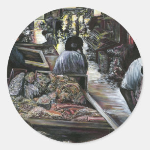 Aquatic, yet kissed with Desert Wind, Jerusalem Classic Round Sticker