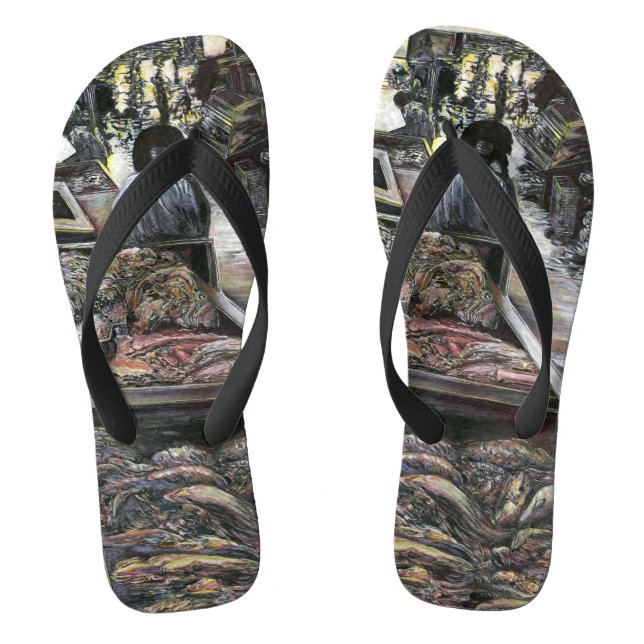 Aquatic, yet kissed with Desert Wind, Jerusalem Flip Flops (Footbed)