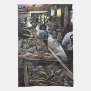 Aquatic, yet kissed with Desert Wind, Jerusalem Kitchen Towel