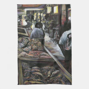 Aquatic, yet kissed with Desert Wind, Jerusalem Kitchen Towel