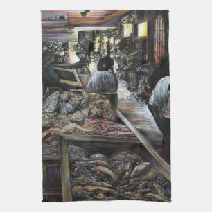 Aquatic, Yet kissed with Desert Wind, Jerusalem Kitchen Towel