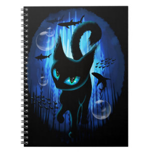Aquaticat - Surreal Cat in Deep Ocean Fantasy Notebook