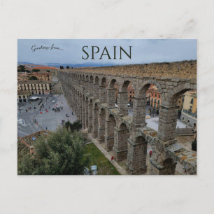 Aqueduct of Segovia in Old City Segovia Spain Postcard
