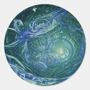 aquesurreal classic round sticker