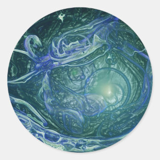 aquesurreal classic round sticker