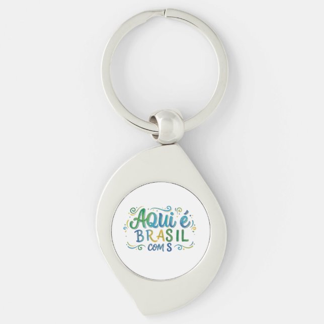 Aqui e Brasil com S Culture Keychain (Front)