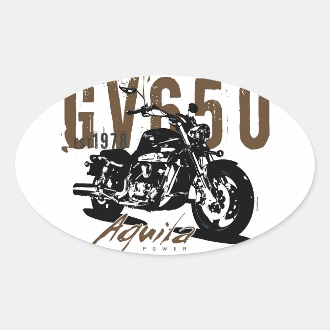 Aquila The Eagle Oval Sticker (Front)