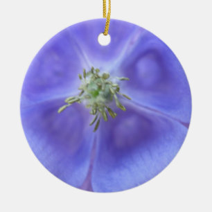 Aquilegia Flower Custom Birthday Ceramic Ornament