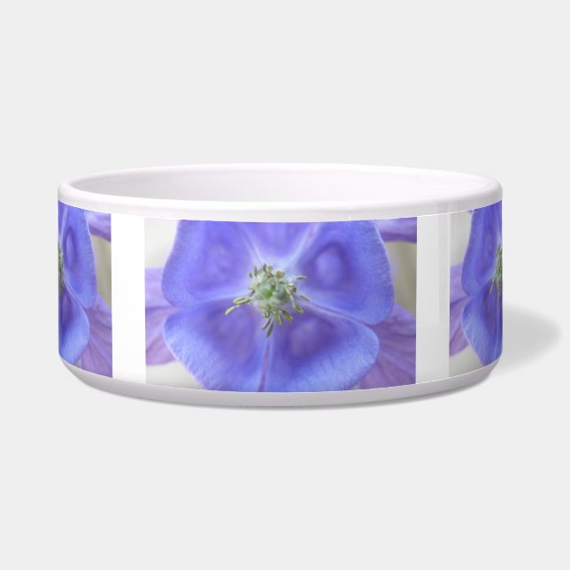 Aquilegia Flower Dog Bowl (Front)