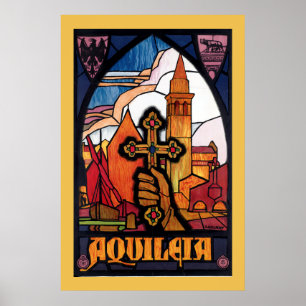 Aquileia Vintage Italian Travel Poster