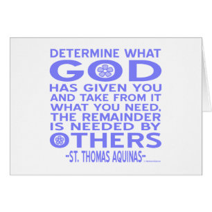 Aquinas Quote Look What God Given You Blue