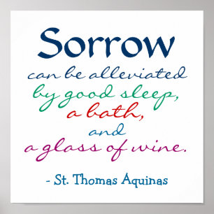 Aquinas Sorrow Quote by SRF Poster