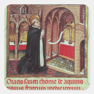 Aquinas'Libro de Horas de Alfonso el Square Sticker