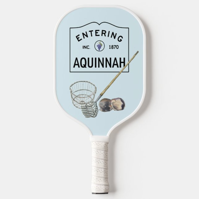Aquinnah clamming themed pickleball racket pickleball paddle (Front)