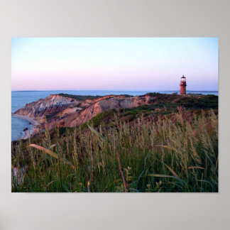 Aquinnah Sunset and Lighthouse Poster