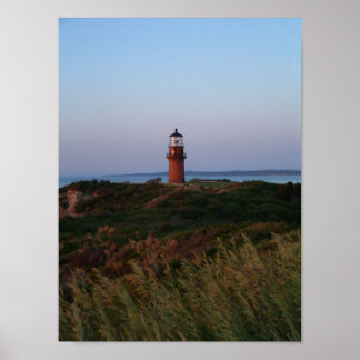 Aquinnah Sunset and Lighthouse Poster