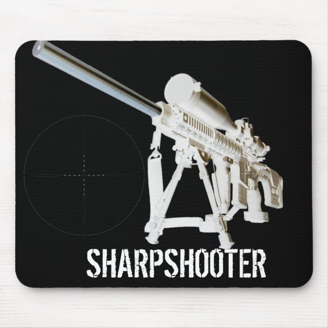 AR15 Mouse Pad- Sharpshooter w/ mil dot reticle Mouse Pad (Front)