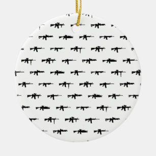 AR15 Pattern Ceramic Ornament