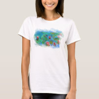 ** AR23 Monet Lily Pads Pond Cherub Angel T-Shirt