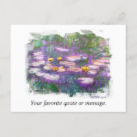 ** AR23 Monet Lily Pads Pond Fine Art Personalize
