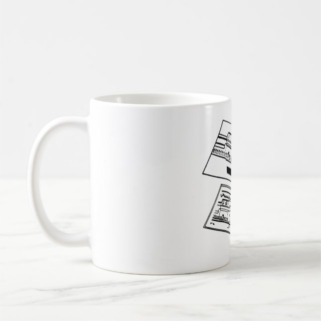 AR 15 BCG Unlocking Diagram Coffee Mug (Left)