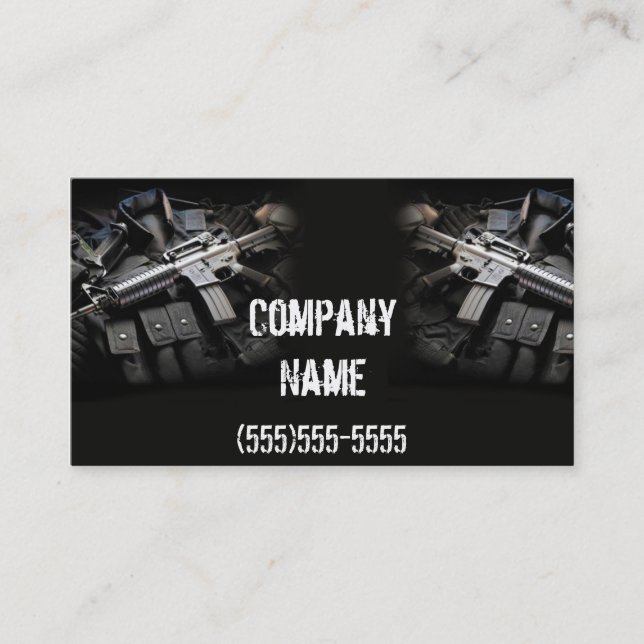 Ar 15 ffl dealer business card (Front)