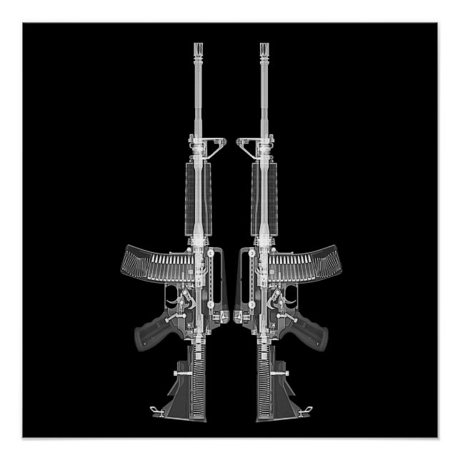 AR-15 POSTER DE DÉTAIL ÉLEVÉ DE L'image de numéris (Devant)