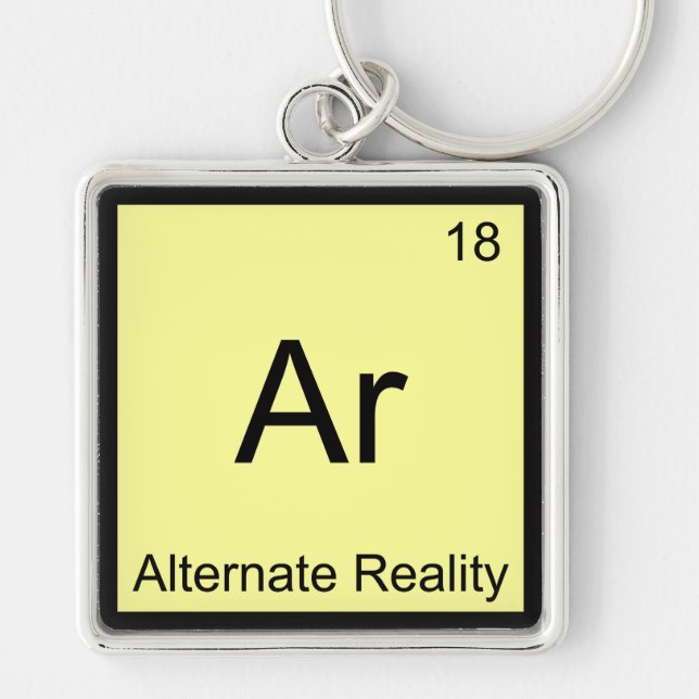 Ar - Alternate Reality Funny Chemistry Element Tee Keychain (Front)