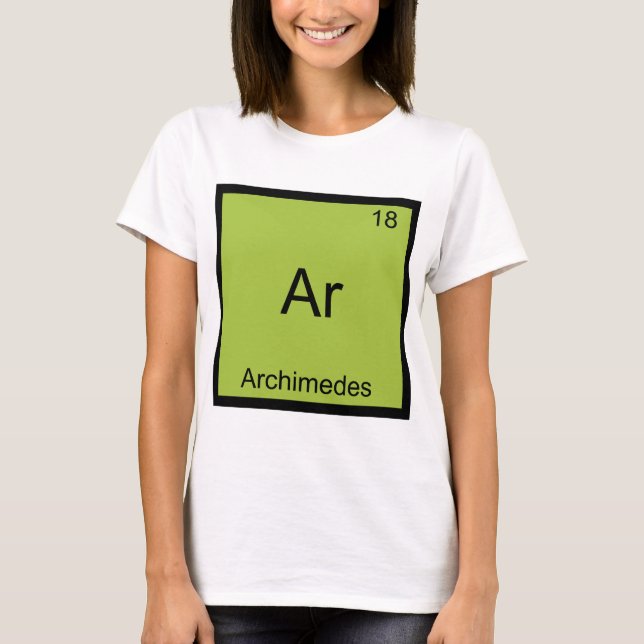 Ar - Archimedes Funny Chemistry Element Symbol Tee (Front)