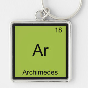 Ar - Archimedes Funny Chemistry Element Symbol Tee Keychain