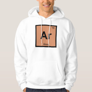 Ar - Ares God Chemistry Periodic Table Symbol Hoodie
