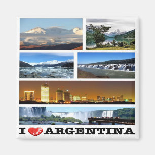 AR - Argentina - I Love Argentina - Mosaic Collage Magnet