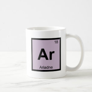 Ar - Ariadne Greek Chemistry Periodic Table Symbol Coffee Mug