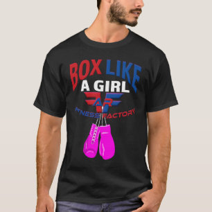 AR Fitness Factory Box Like A Girl Pink Gloves T-Shirt