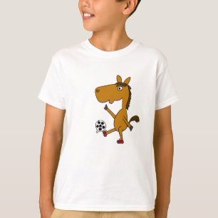AR- Funny Horse Playing Soccer or Football Shirt