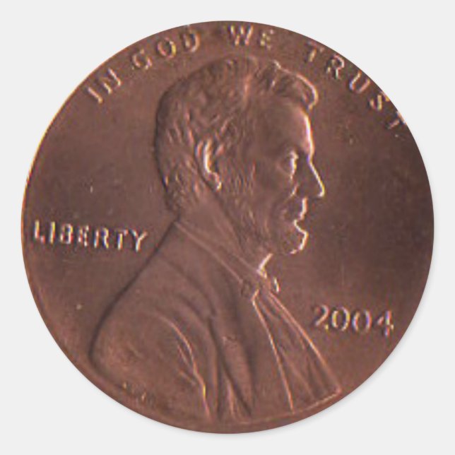 AR- Lucky Penny Round Stickers (Front)