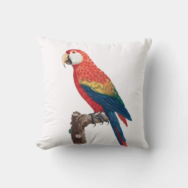 Ara Canga Parrot Throw Pillow (Front)