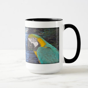 Ara de bleu et d'or - belle tasse de café