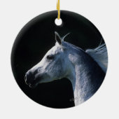 Arab Horse Headshot 2 Ceramic Ornament (Back)