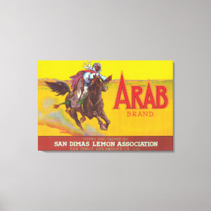 Arab Lemon LabelSan Dimas, CA Canvas Print