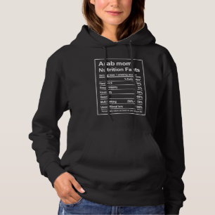 Arab Mom Nutrition Facts Arab Women Mother's Day Hoodie