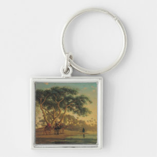 Arab Oasis, 1853 Keychain