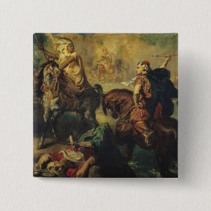Arab Tribal Chiefs in Single Combat 2 Inch Square Button