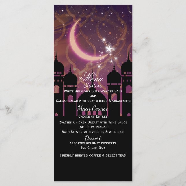 Arabe Nights Marocain Moyen-Orient Menu (Devant)