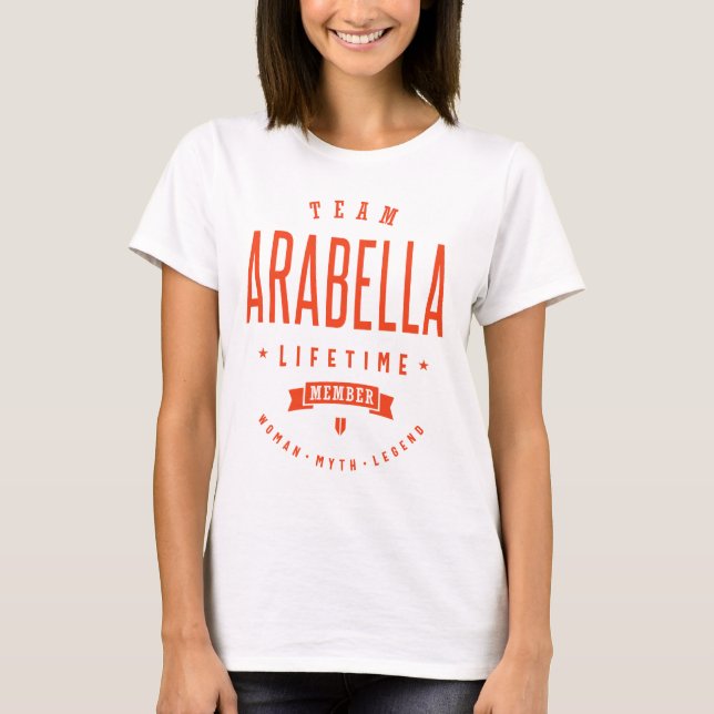 Arabella Personalized Name Birthday Gift T-Shirt (Front)
