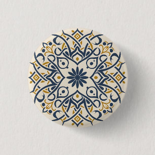 arabesque 1 inch round button