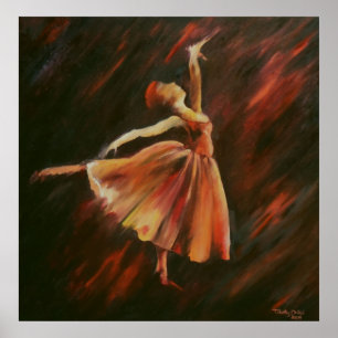 Arabesque Ballet Dancer - Canvas Print