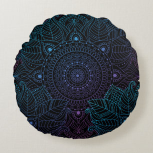 Arabesque Bliss: Oriental Mandala Magic Round Pillow