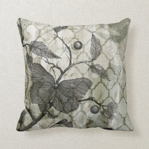 Arabesque Butterflies I Throw Pillow